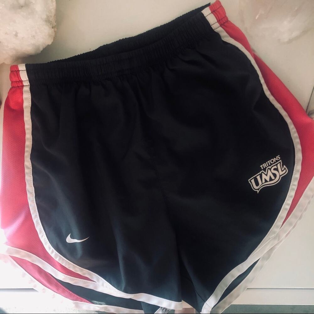NIKE Black Pink White Dri Fit Athletic Workout Gym USML Logo Lined Shorts XS - Picture 3 of 5